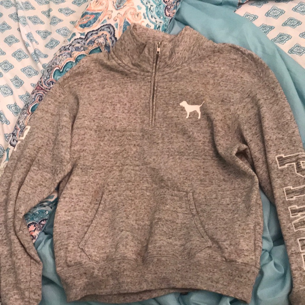 Victoria Secret Pink 3/4 Zip Hoodie